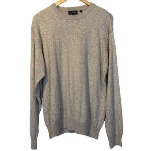 Enzo Mantovani Gray Cable Knit Cashmere Silk Sweater L Minimalist Quiet‎ Luxury